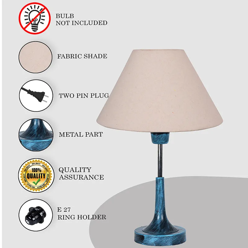 Arialla Bleu Metal Table Lamp - Beige,Blue media 4