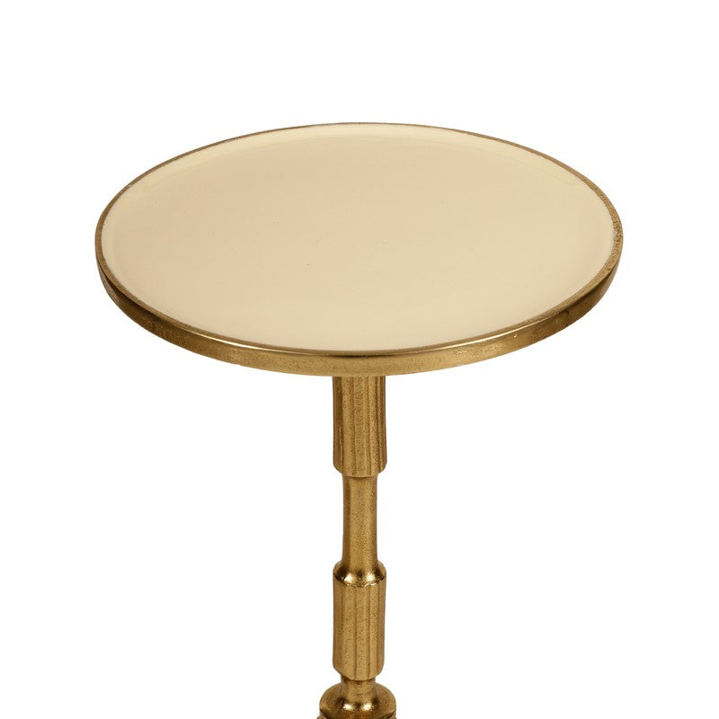 Flute Inspired Aluminum Side Table - Gold media 5