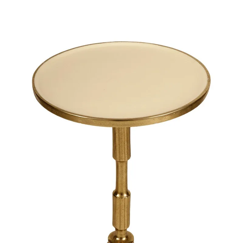 Flute Inspired Aluminum Side Table - Gold media 5