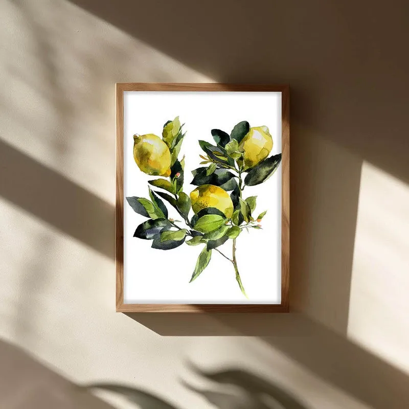 Lemon Luxe Archival Canvas Wall Art - Brown media 3