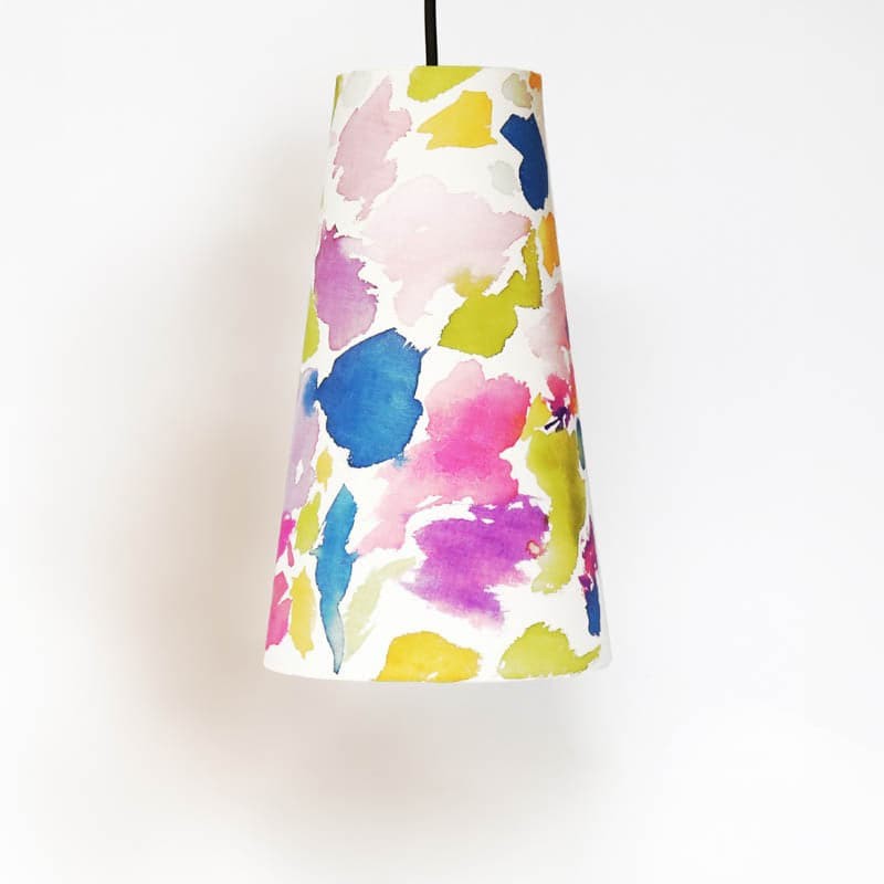 Sponge Patch Handpainted Fabric Ceiling Lamp media 5