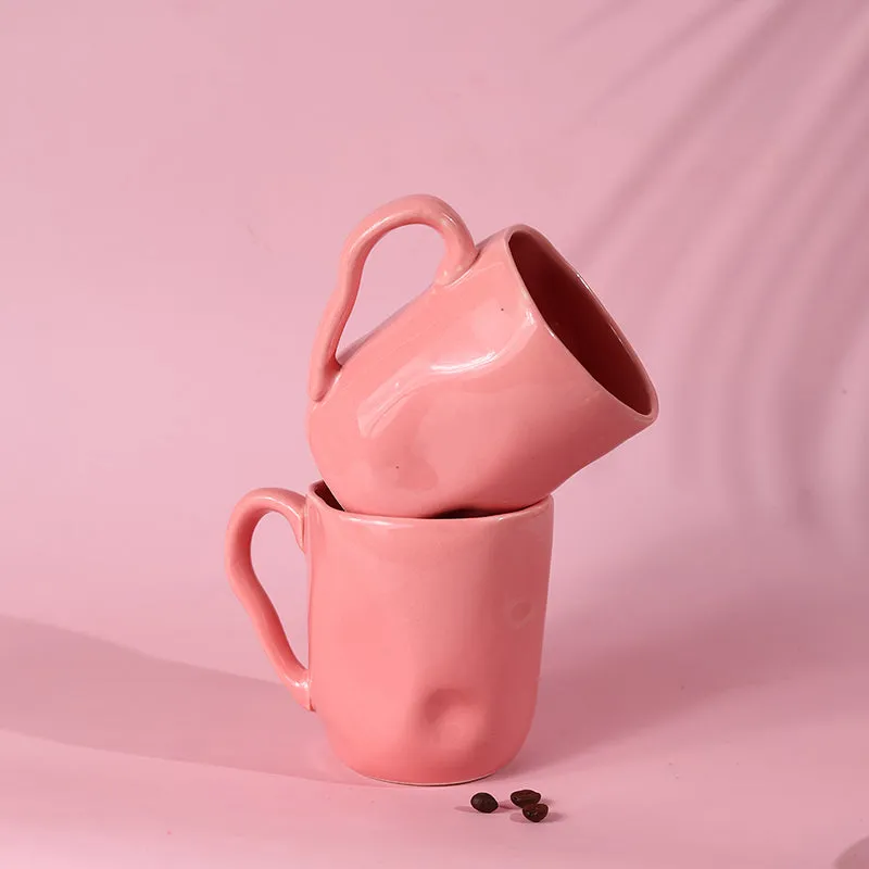 Moreno Ceramic Coffee Mug (320 mL) - Pink - 5