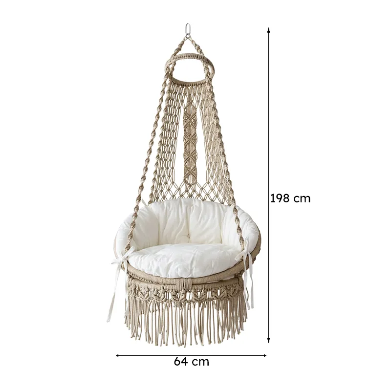 Clyra Macrame Swing Chair media 7
