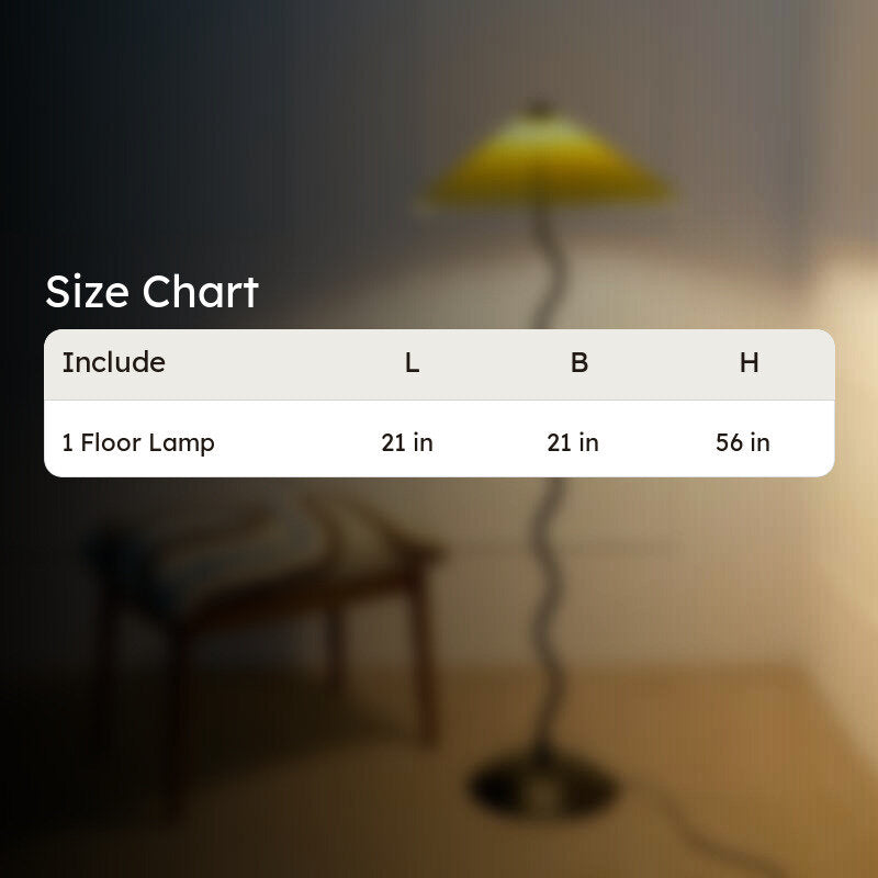 Fig Living Iron Wavy Floor Lamp (Light Green) media 10