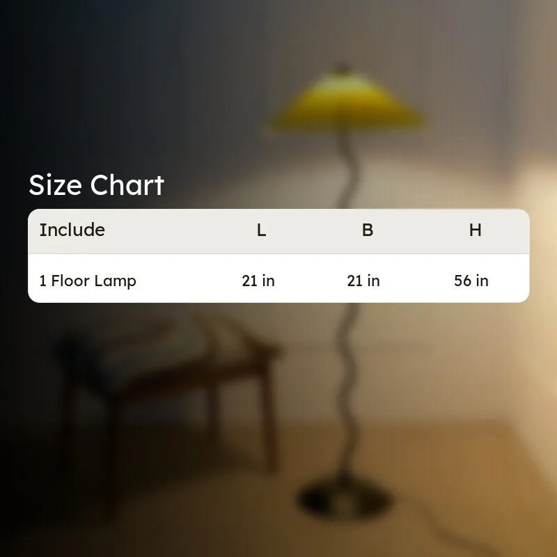 Fig Living Iron Wavy Floor Lamp (Light Green) media 10