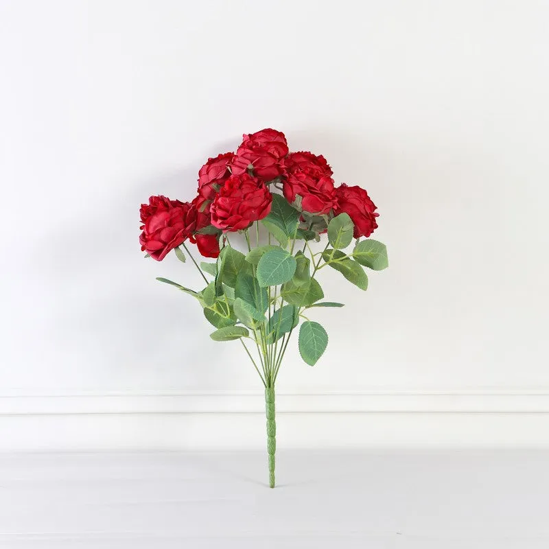 Petalisse Rose Fabric Artificial Flower - Red media 4