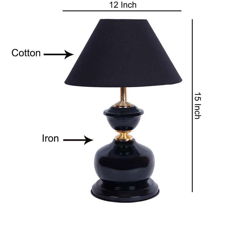 Curves Cotton Table Lamp - Black media 5