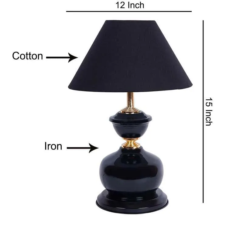 Curves Cotton Table Lamp - Black media 5