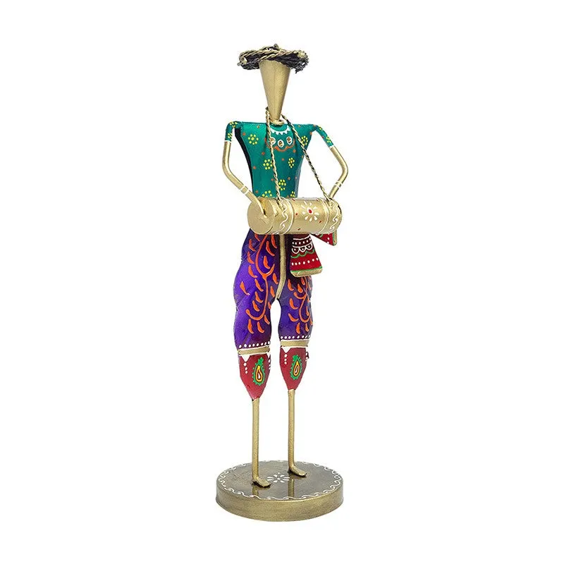 Decorative Man With Dhol Showpiece media 4