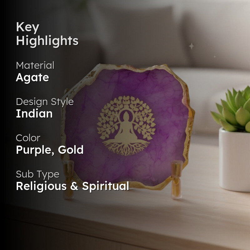 Bodhisatva Agate Showpiece media 2