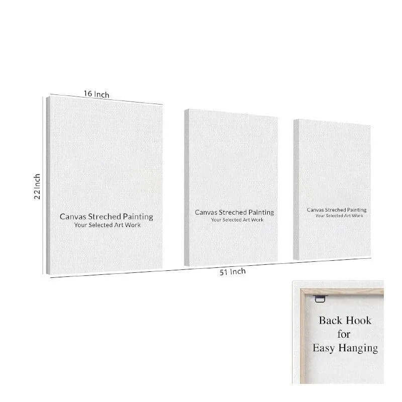 Feminine Face Wall Painting - Set Of Three media 4