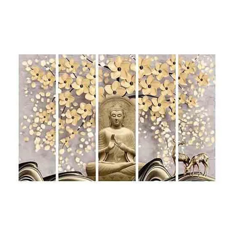 Peace Temple Wall Art - Five Piece Set media 5