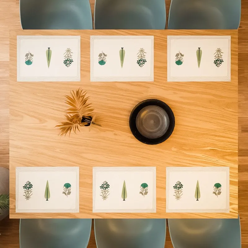 Bloomscape Cotton Table Mat (Blue) - Set Of Six media 3