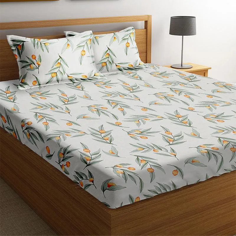 Cohen Floral Cotton Bedsheet - 210 TC media 1