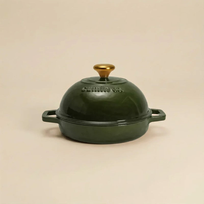Cumin Co Enamel Cast Iron Bread Oven (Green) - 1000 mL media 5