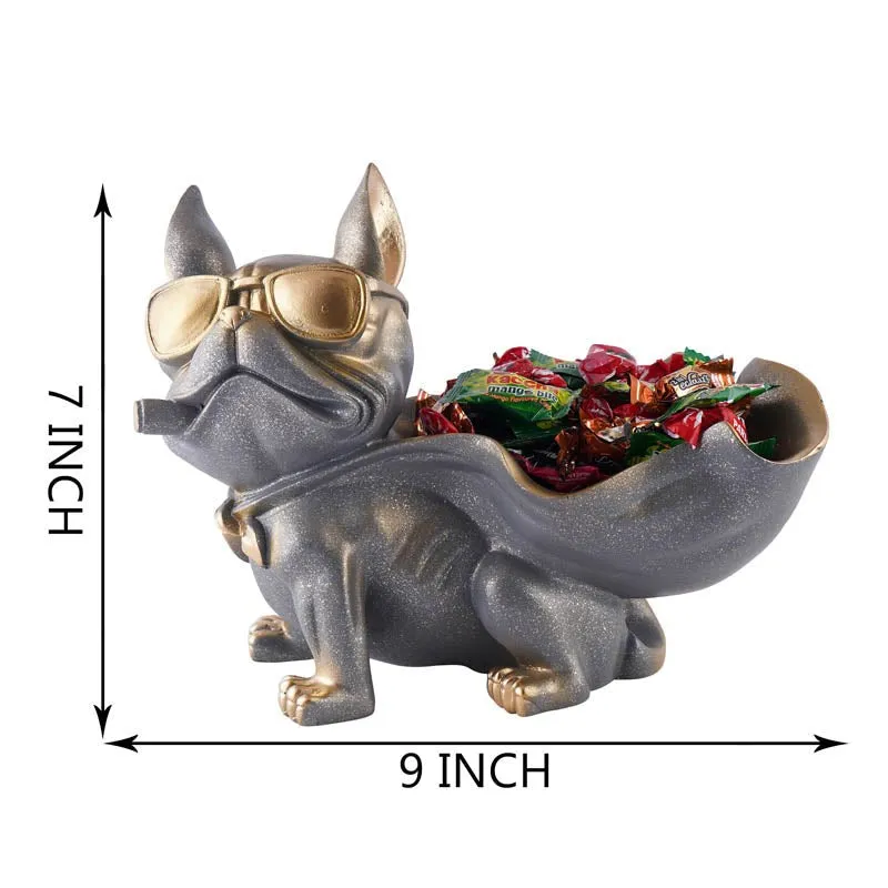 Sir Barks-a-lot Painted Polyresin Show Piece - Grey media 7