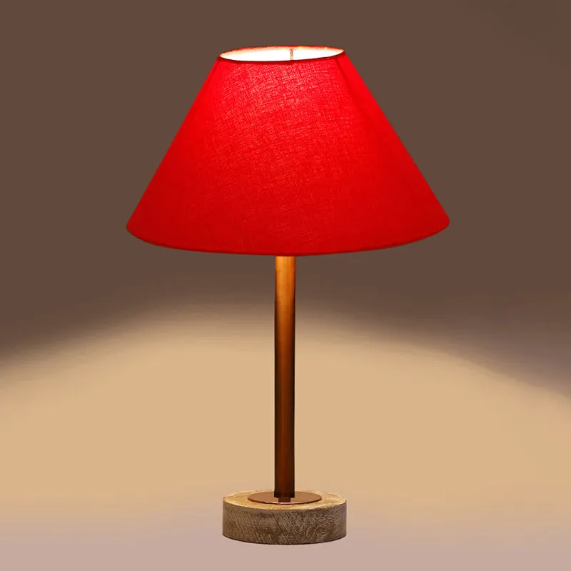 Cotin II Rodin Wooden Table Lamp - Red,Copper,White media 6