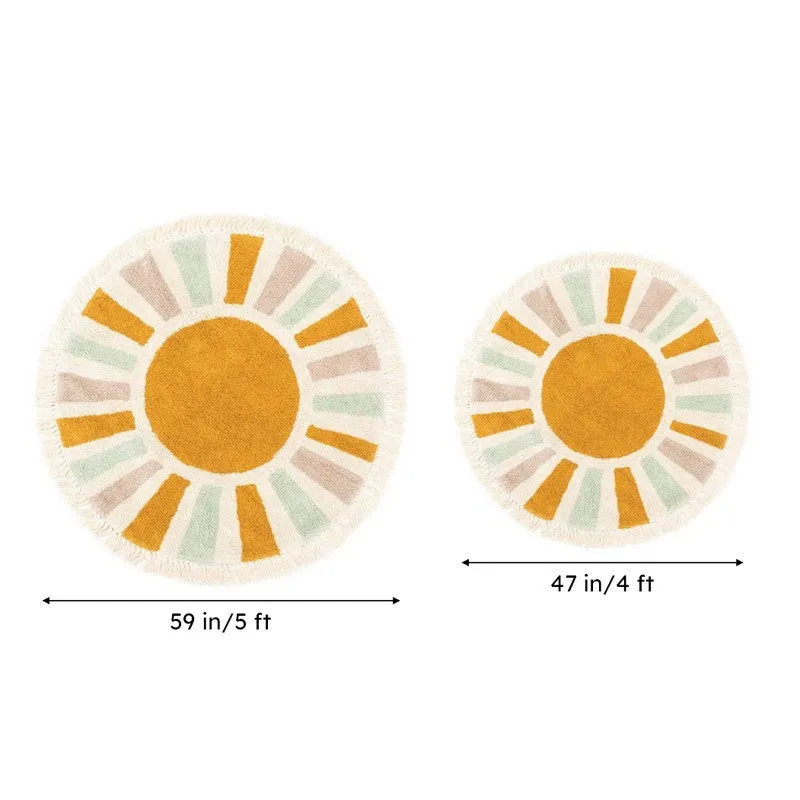 Sun Glare Cotton Tufted Cotton Rug - Orange media 9