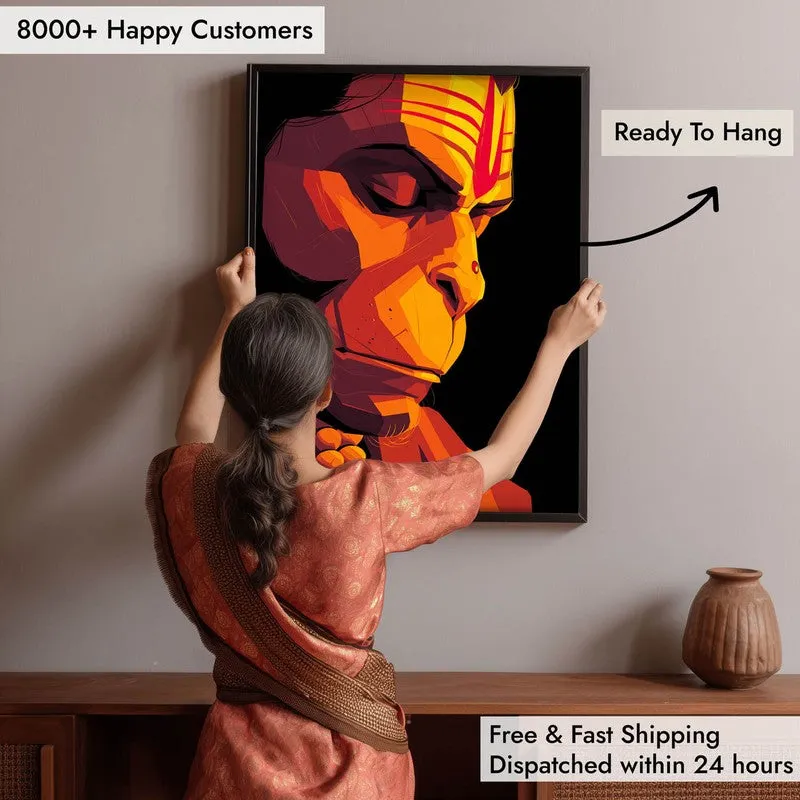 Powerful Bajrangbali III Archival Paper Wall Art media 5