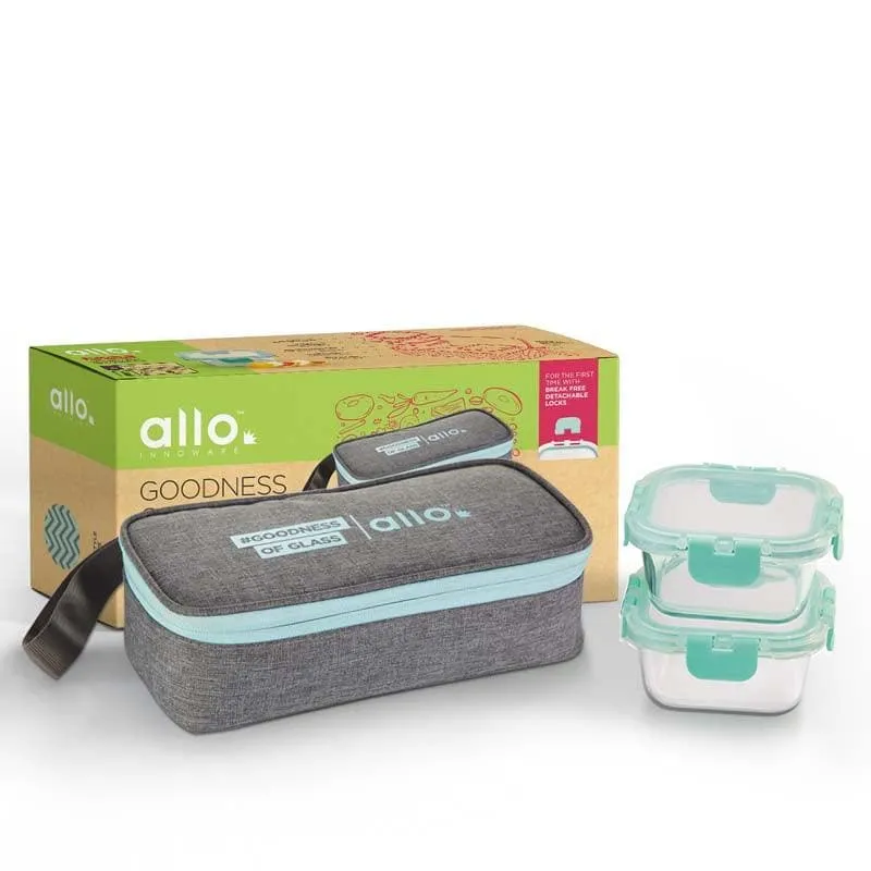 Jonas Lunchbox With Rectangle Grey Bag (310 ML) - Set Of Two media 6