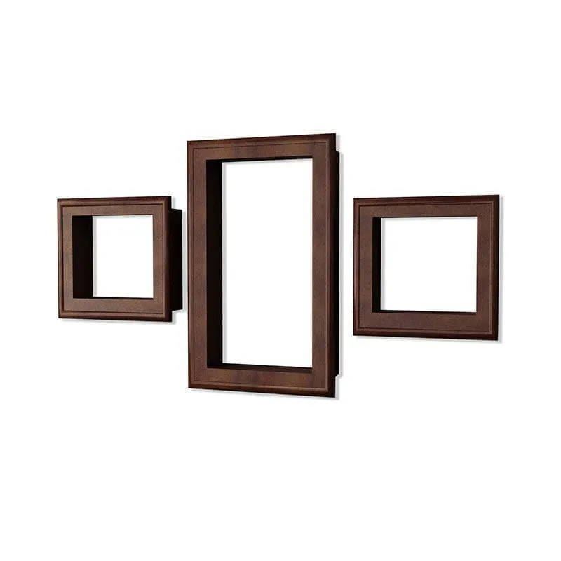 Celestial Cubbies Wall Shelf - Brown - Set Of Three media 3