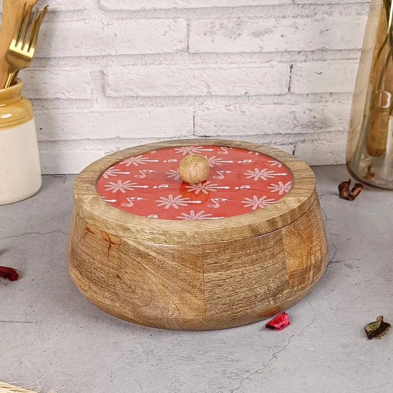 Rasva II Wood Roti Box - Red media 6