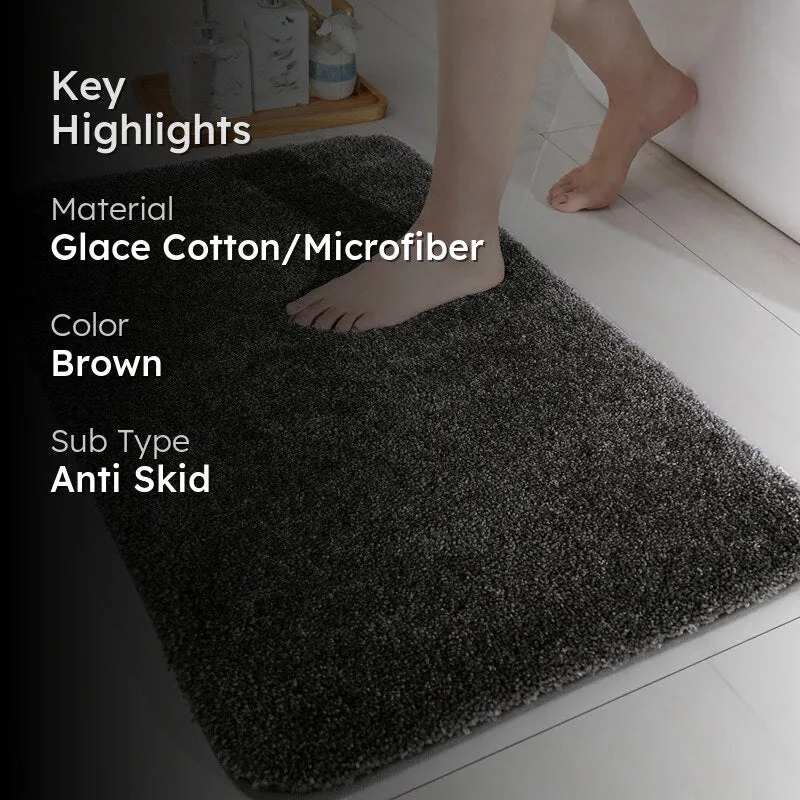 Nuo Luxe Bath Mat - Coffee Brown media 2