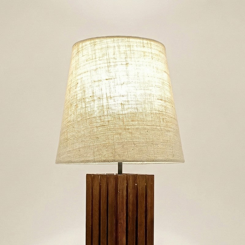 Ivory Beam Wooden Table Lamp media 6