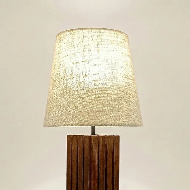 Ivory Beam Wooden Table Lamp media 6