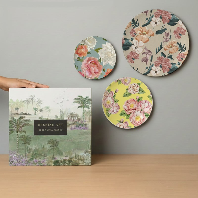 Floral Symphony Metal Wall Plates - Set Of Three media 5