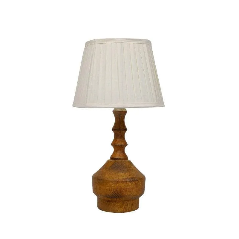 Vesara Meiji Fabric Table Lamp - White,Brown media 4