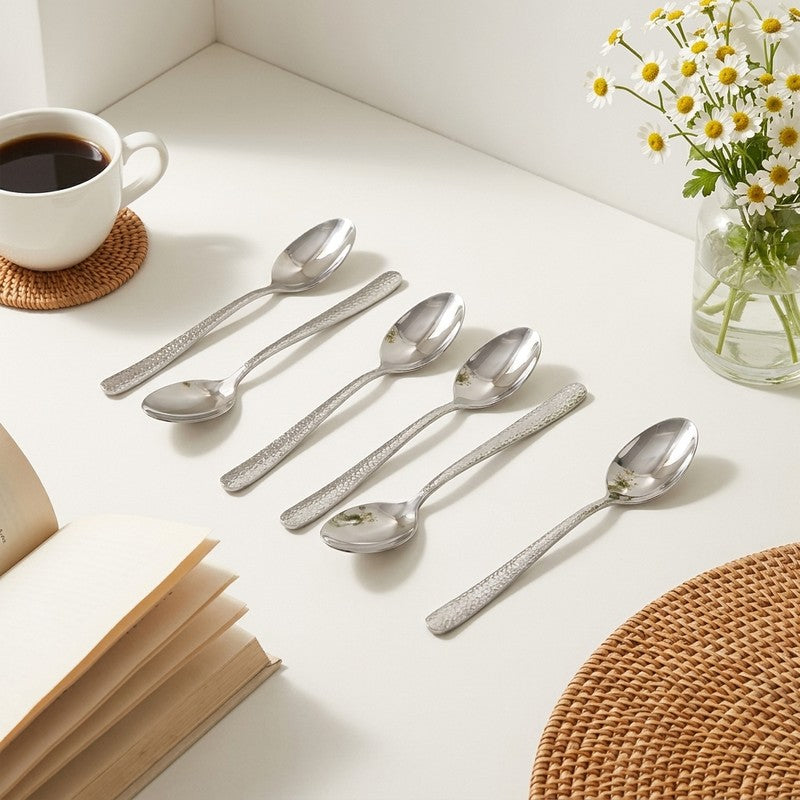 Sitello Stainless Steel Tea Spoon - Set of Six
