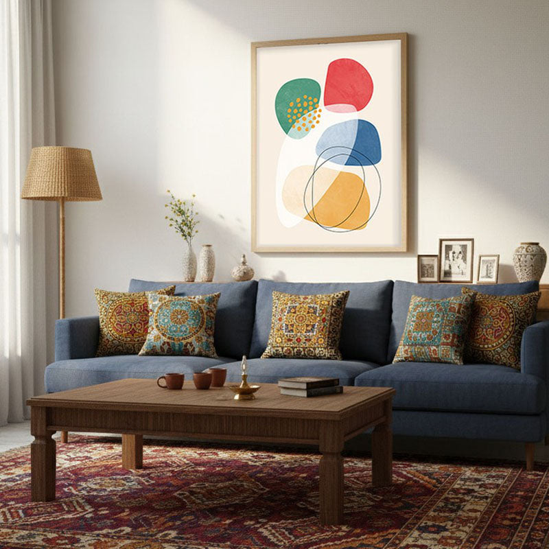 Burst Of Summer Framed Canvas Archival Canvas Wall Painting - Natural Brown Frame media 3