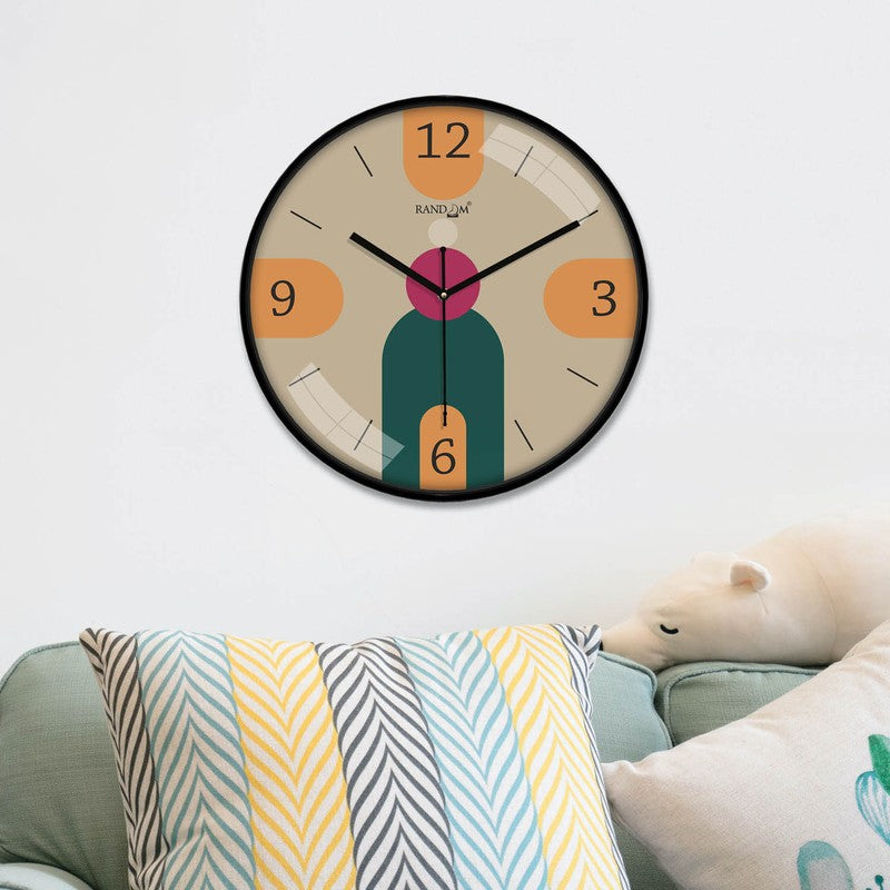 Modernist Round Analog Wall Clock - Multicolor