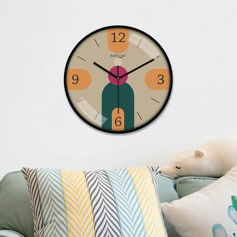 Modernist Round Analog Wall Clock - Multicolor media 1