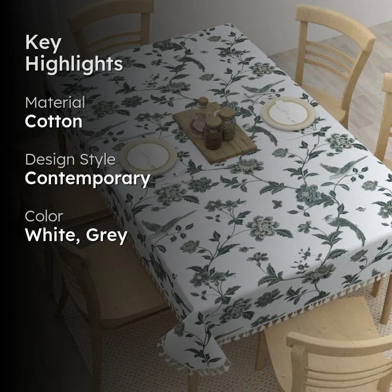 Vipasa Floral Table Cover - Grey media 2