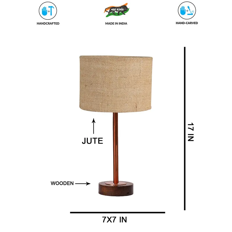 Sienna I Rodin Wooden Table Lamp - Beige,Copper,Brown media 7