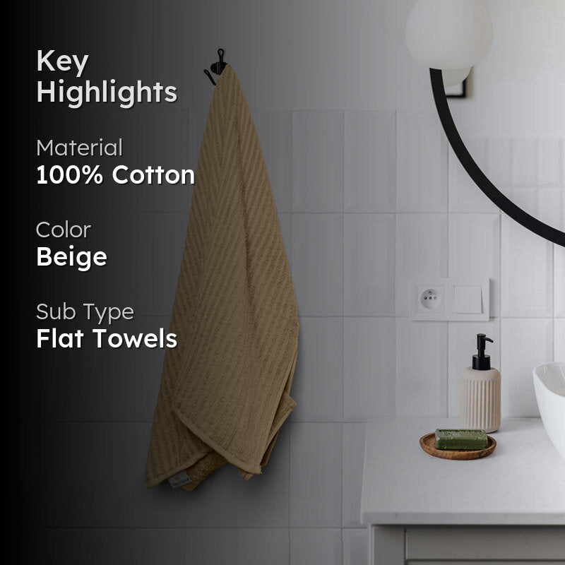 Micro Cotton LuxeDry Striped Bath Towel - Brown media 2