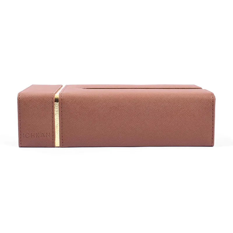 Ceastra Faux Leather Tissue Holder - Brown media 7