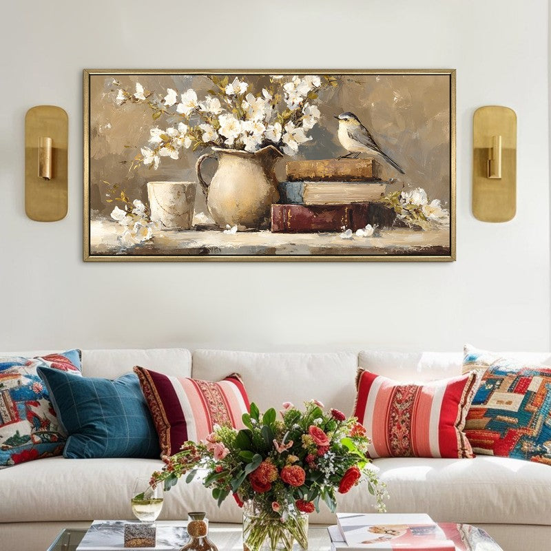 Nostalgic Touch Canvas Wall Painting With Frame