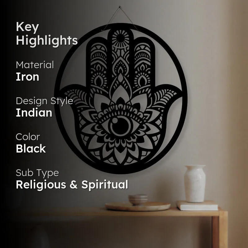 Hamsa Hasta II Iron Wall Accent media 2