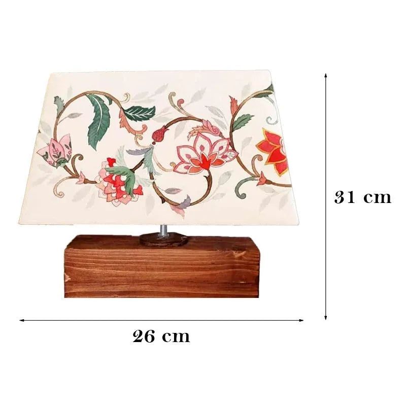 Mural Muse Handpainted Fabric Table Lamp - Multicolor media 6