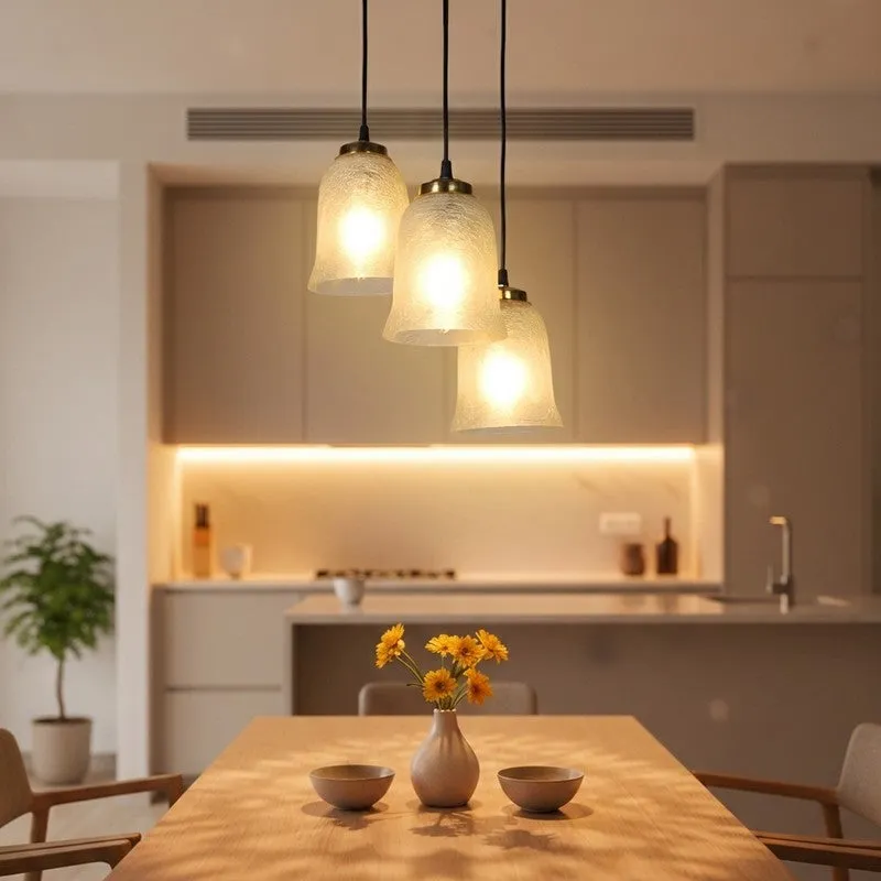 Zariya Glass Ceiling Lamp - White media 1