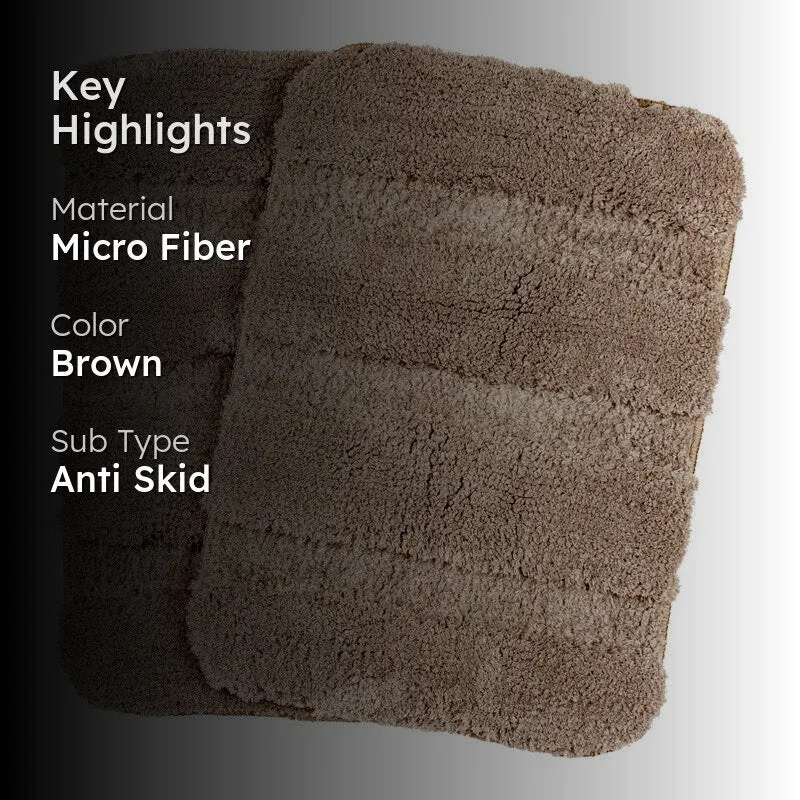 CozyMist Bathmat ( brown ) - Set Of Two media 2