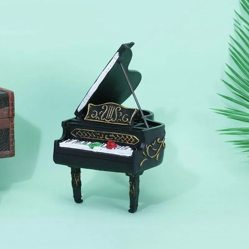 Piano Past Table Accent - Black media 1