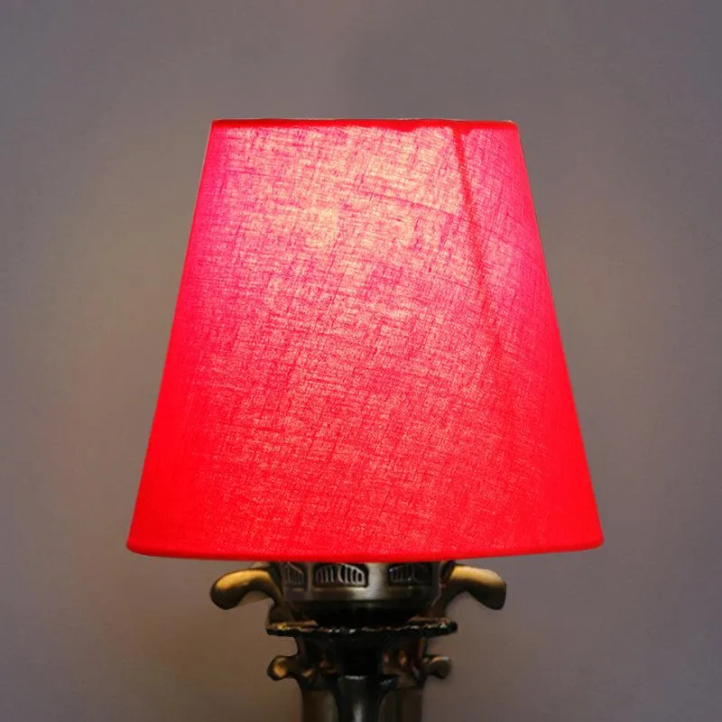 Vista Edrel Conical Fabric & Metal Wall Lamp - Red media 4