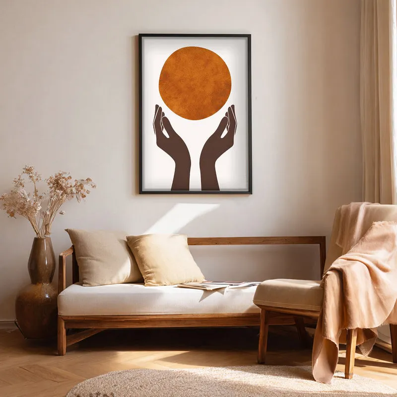 Holding the Sun Canvas Wall Painting With Black Frame media 1