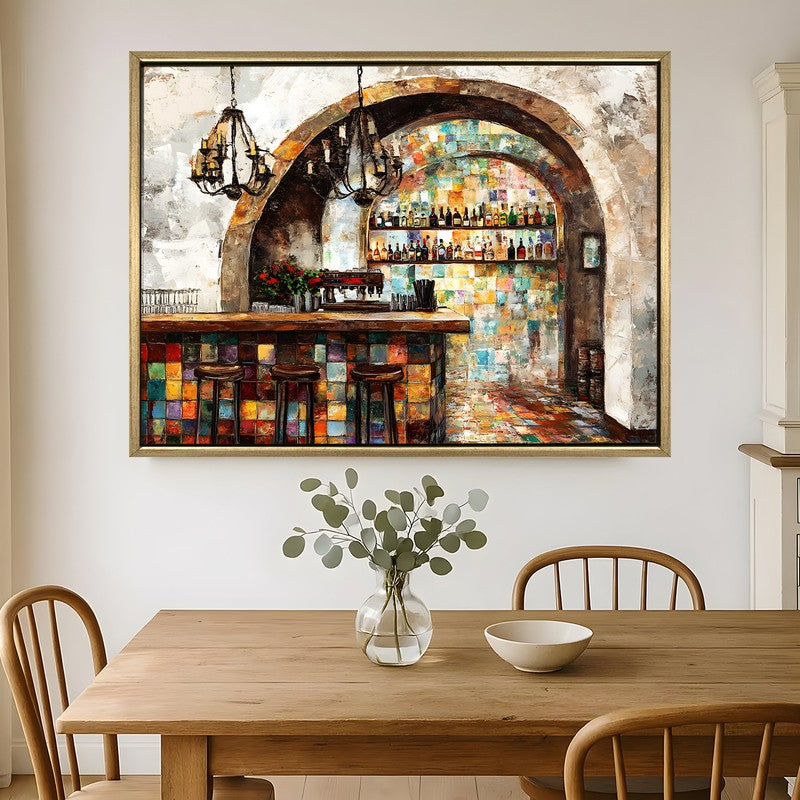 Subterranean Canvas Wall Painting With Frame