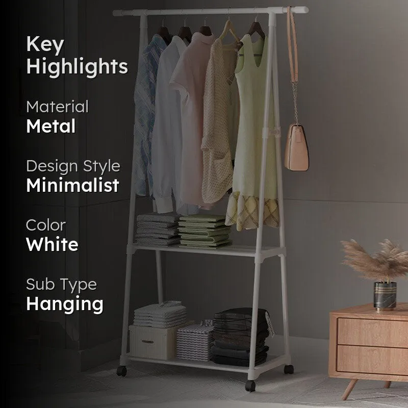 Laxis LeanLine White Metal Cloth Hanger media 2
