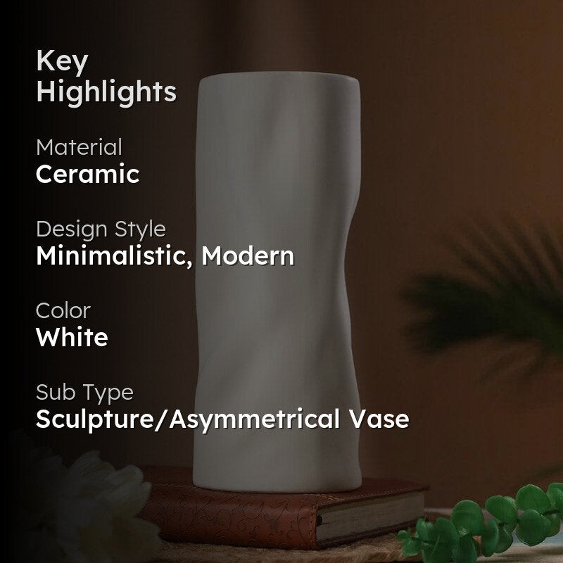 Flowy Fara Vase - White media 2